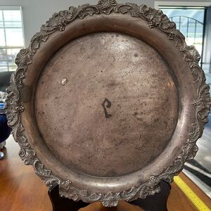 Wilcox International Silver Co Silver Decorative Platter. Heavyweight 16”.